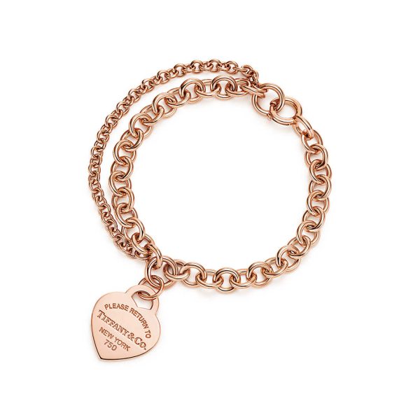 Double Chain Heart Tag Bracelet