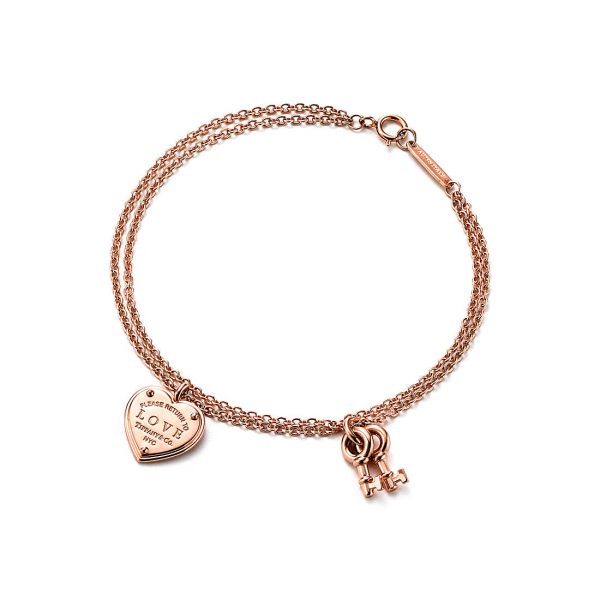 Love Heart Tag Key Bracelet