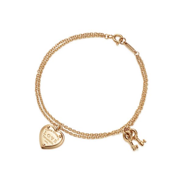 Love Heart Tag Key Bracelet