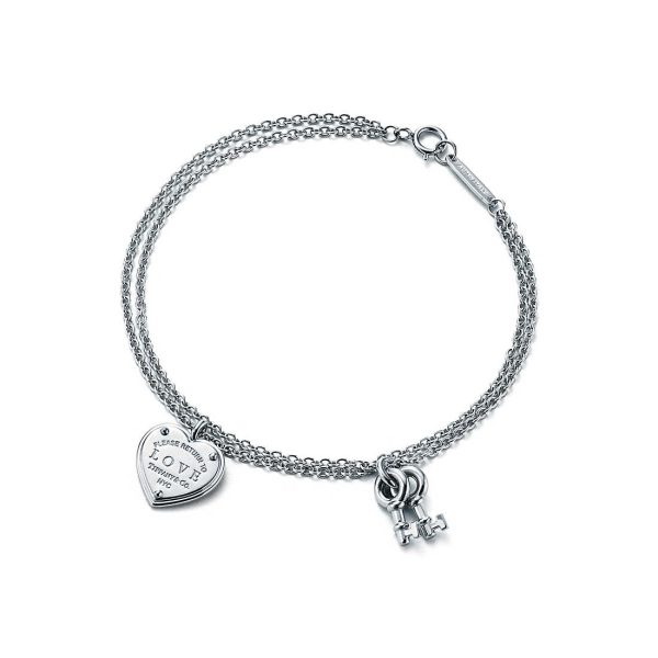 Love Heart Tag Key Bracelet