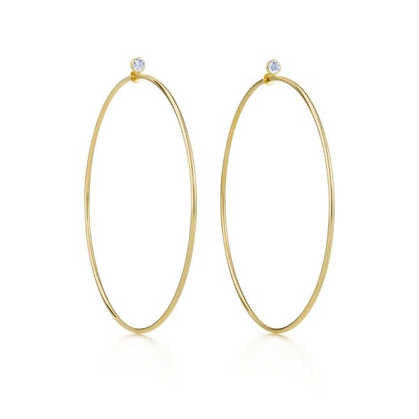 Diamond Hoop Earrings