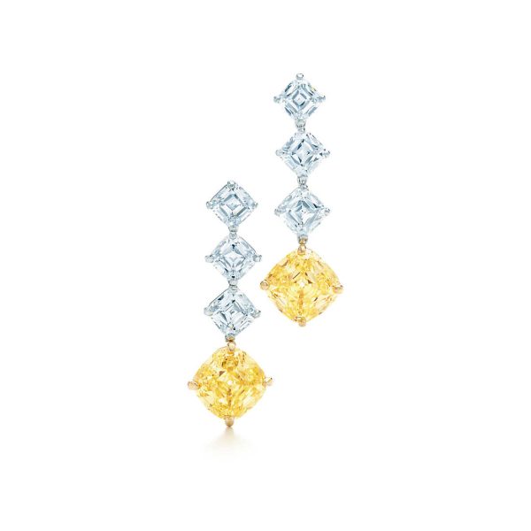 Fancy Intense Yellow Diamond Earrings