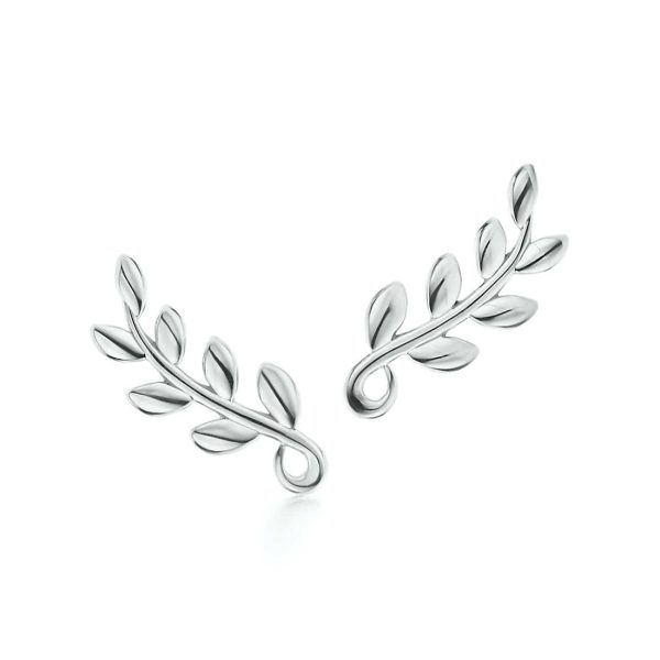 Olive Leaf Climber Earrings