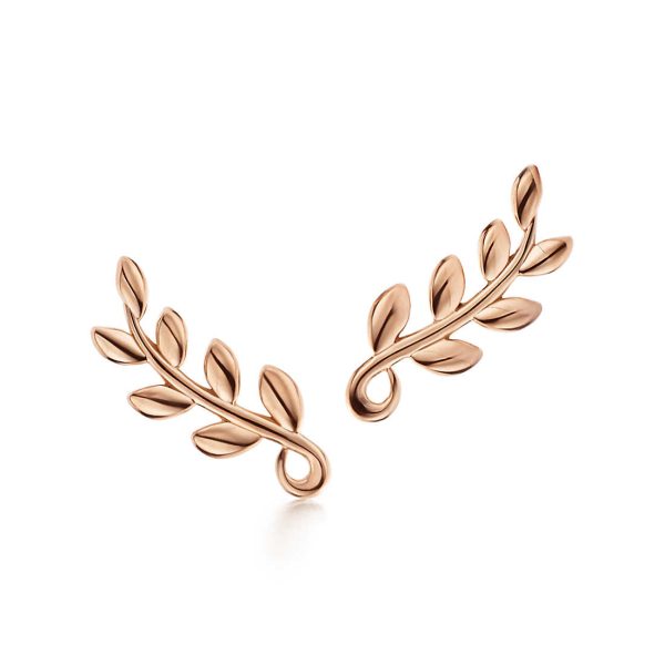 Olive Leaf Climber Earrings