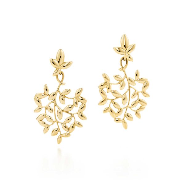 Olive Leaf Drop Earrings