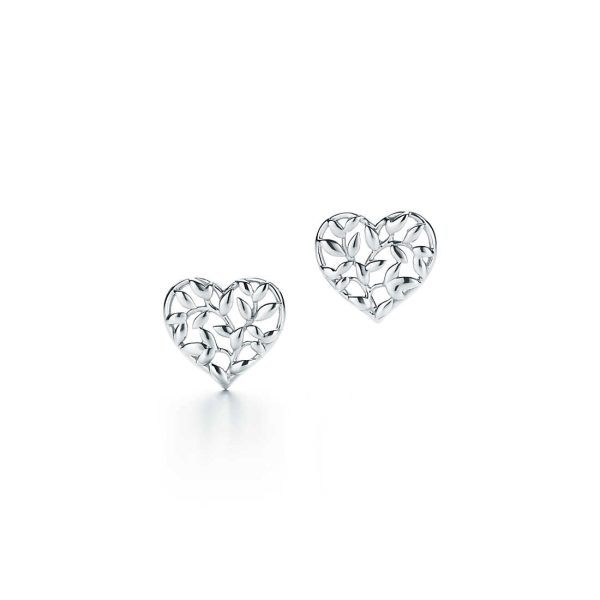 Olive Leaf Heart Earrings