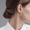 Olive Leaf Hoop Earrings - Image 2