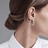 Olive Leaf Hoop Earrings - Image 2