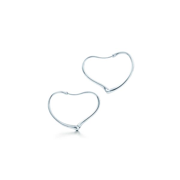 Open Heart Hoop Earrings