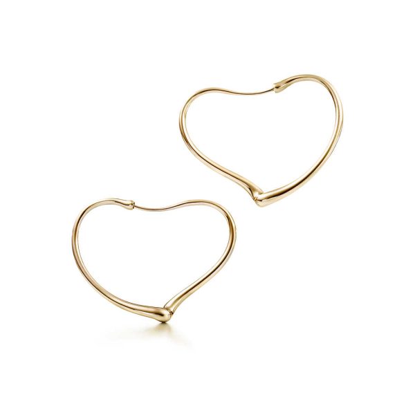 Open Heart Hoop Earrings