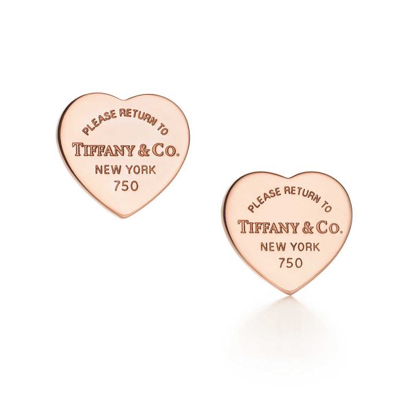 mini heart tag earrings