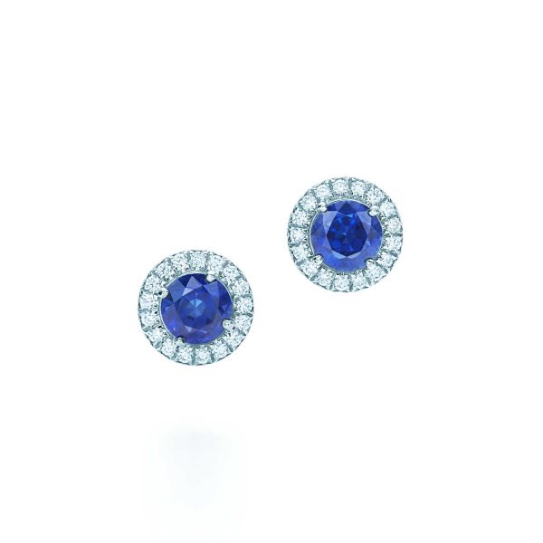 Sapphire and Diamond Earrings