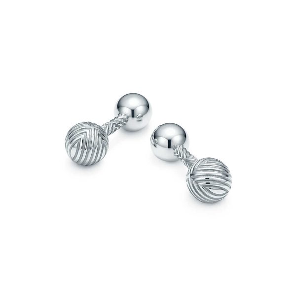 Textured Barbell Cuff Links