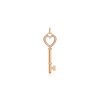 Diamond Heart Key Charm and Chain - Image 2