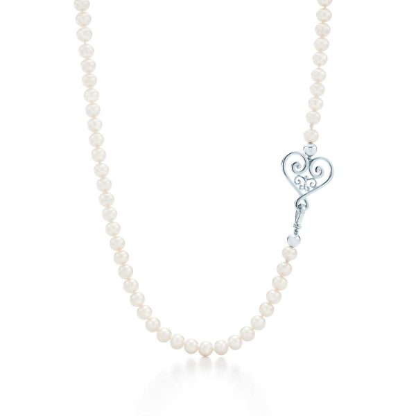 Goldoni Heart Pearl Necklace