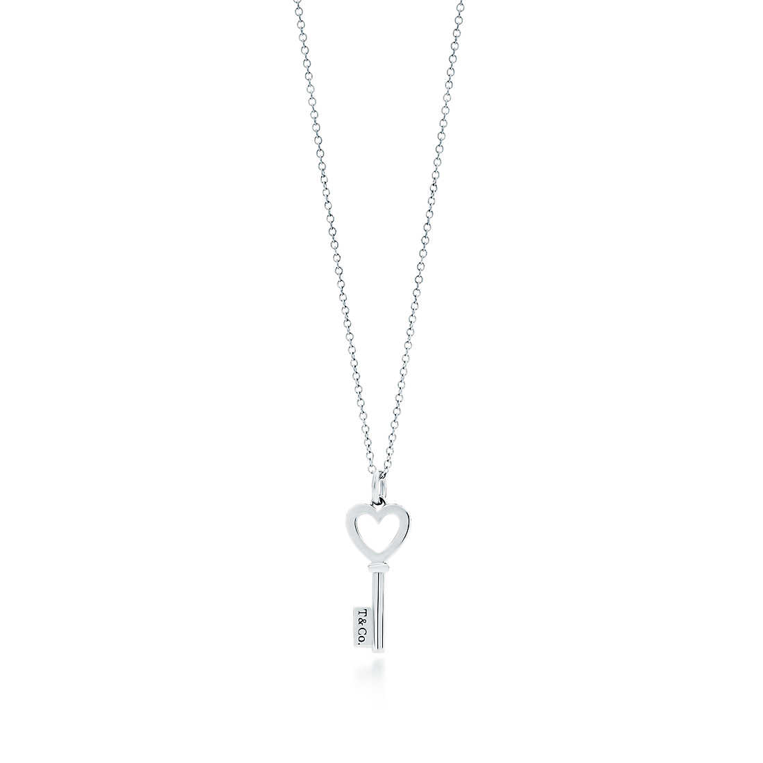 Heart Key Pendant 925 Silver Replica Tiffany Co