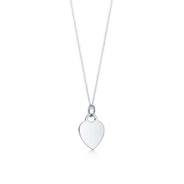 Heart tag charm and chain