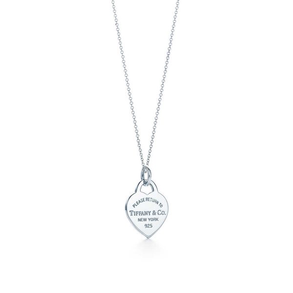 Heart tag charm and chain