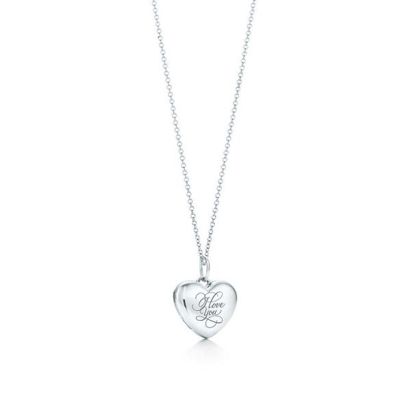 "I Love You" heart locket pendant