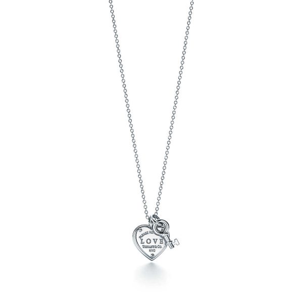 Love Heart Tag Key Pendant