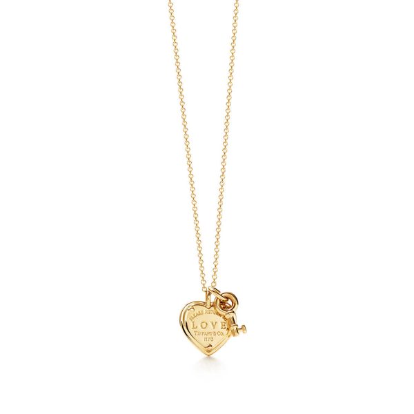Love Heart Tag Key Pendant