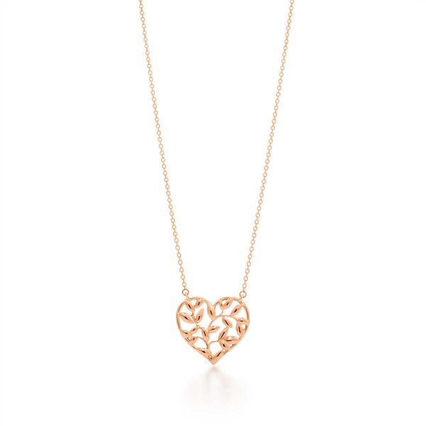 Olive Leaf Heart Pendant