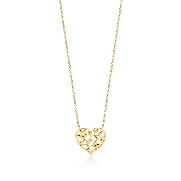 Olive Leaf Heart Pendant