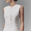Olive Leaf Pearl Tassel Necklace - Image 2