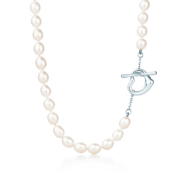 Open Heart Pearl Necklace