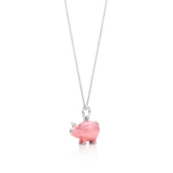 Piggy charm and chain