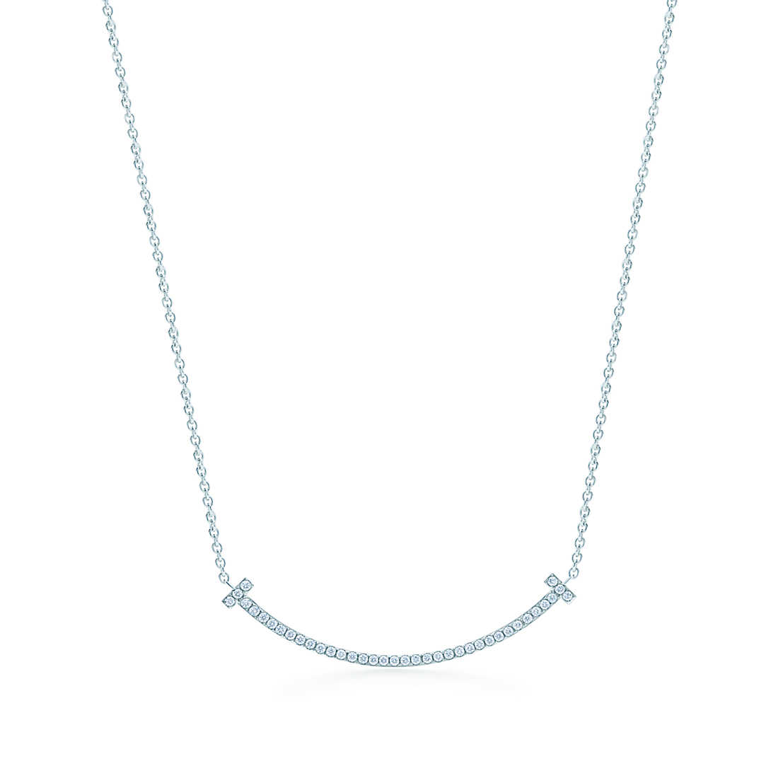 Tiffany smile deals necklace silver