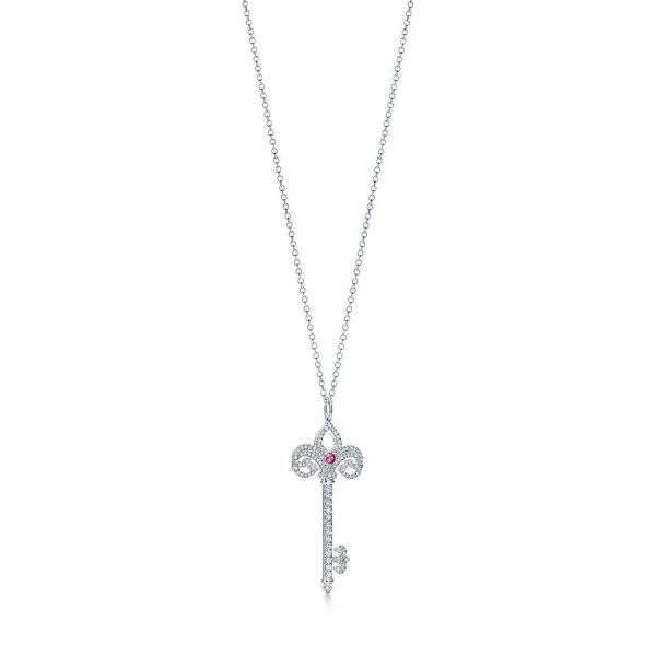 Tiffany Fleur de Lis Key Pendant