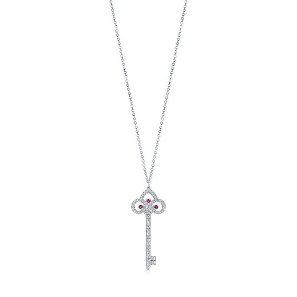 Tiffany Fleur de Lis Key Pendant