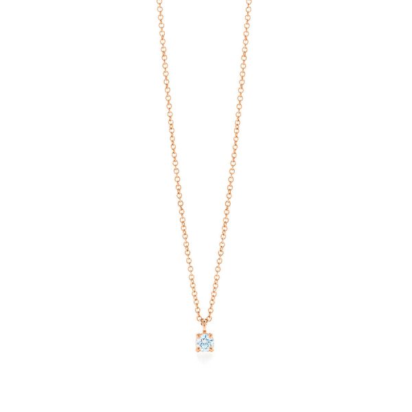 Tiffany solitaire diamond pendant