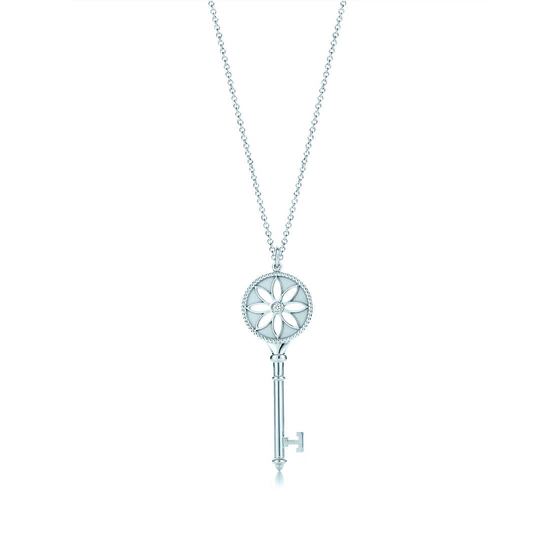 Tiffany daisy deals key pendant