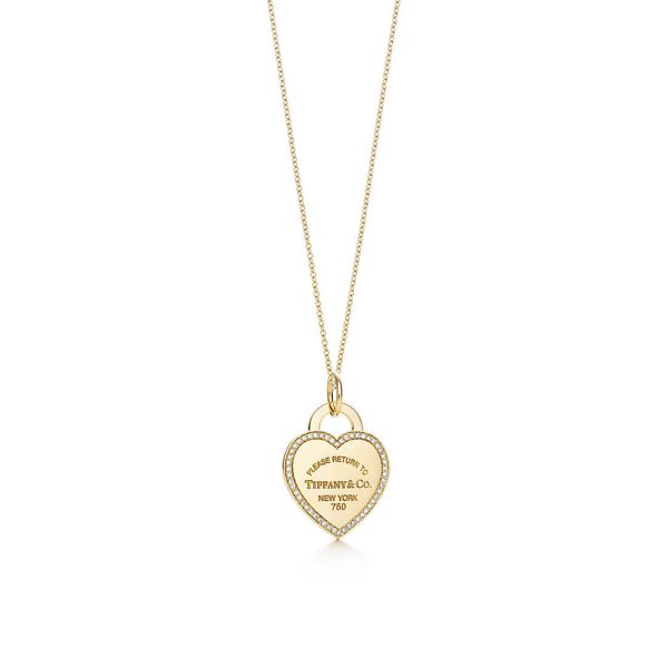 heart tag charm and chain