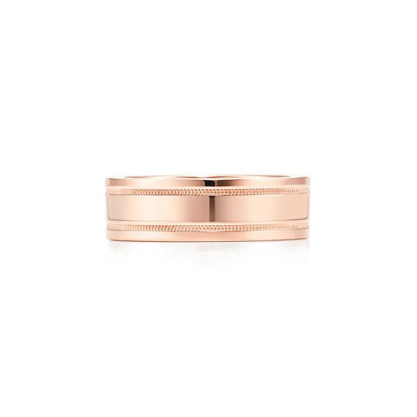 Double Milgrain Wedding Band Ring