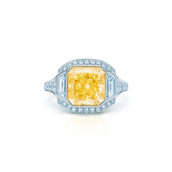 Fancy Vivid Yellow Diamond Ring
