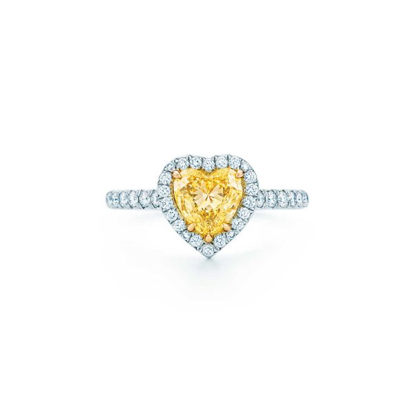 Heart-shaped Yellow Diamond Ring