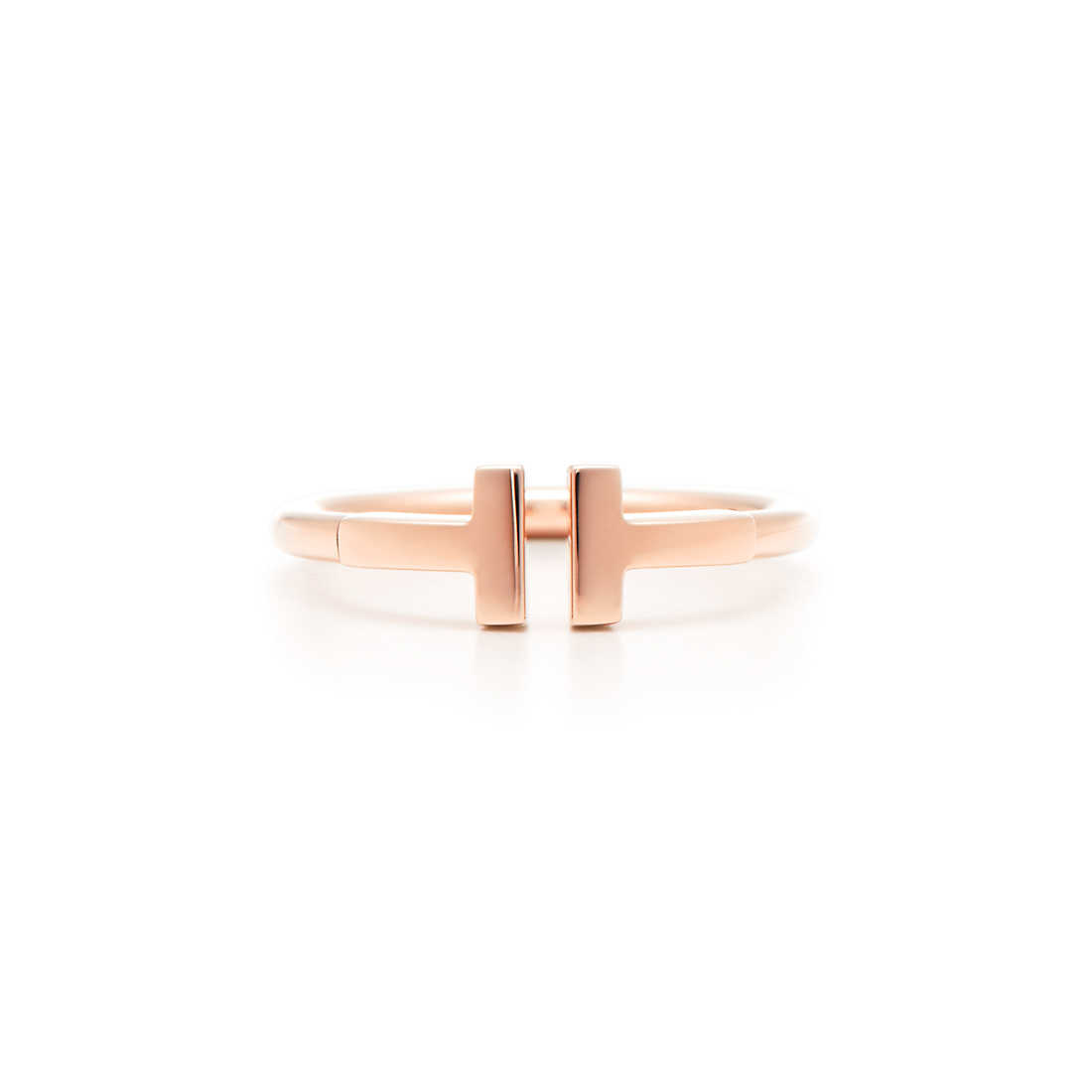 Tiffany T Rose Gold Wire Ring - 925 Silver Replica Tiffany & Co.