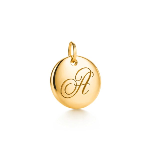 Letter "A" Disc Charm