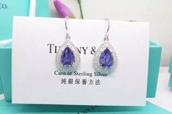 Blue water drops earrings