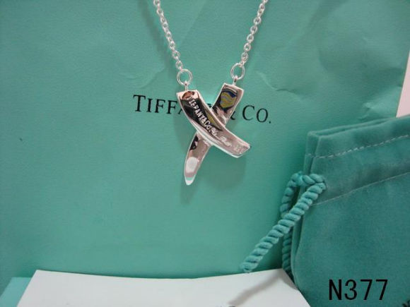 Tiffany & Co. Paloma's Graffiti Small Sterling Silver X Pendant Necklace  (Fine Jewelry and Watches,Fine Necklaces) IFCHIC.COM