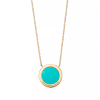 Diamond and Turquoise Circle Pendant - Image 2