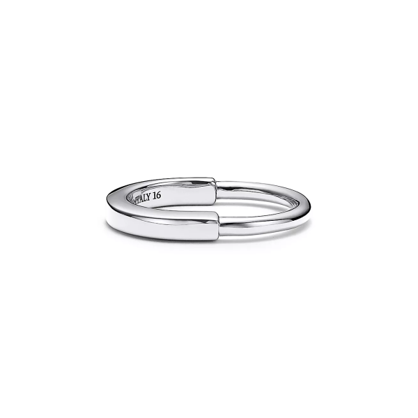 Tiffany Replica Lock Ring in White Gold